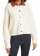 Cinq a Sept Leighton Wool Blend Cardigan in Ivory at Nordstrom