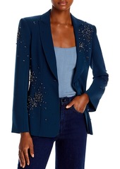 Cinq a Sept Rhinestone Crackle Blazer