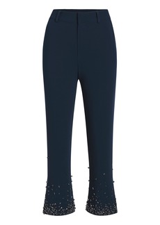 Cinq a Sept Rhinestone Crackle Cropped Kerry Pant