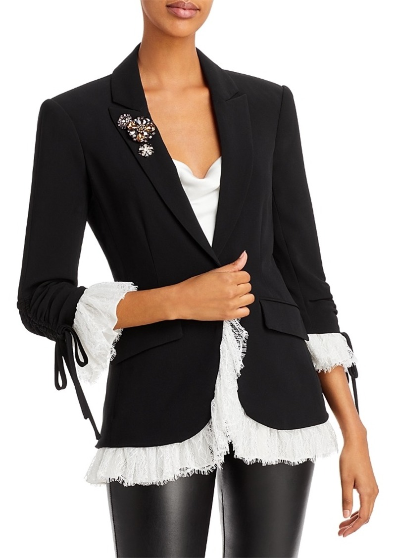 Cinq a Sept Roxie Lace Trim Blazer