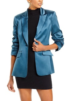 Cinq a Sept Satin Ruched Sleeve Jacket