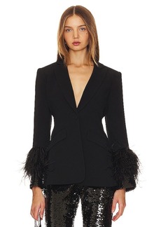Cinq a Sept Sequin And Feather Cheyenne Blazer