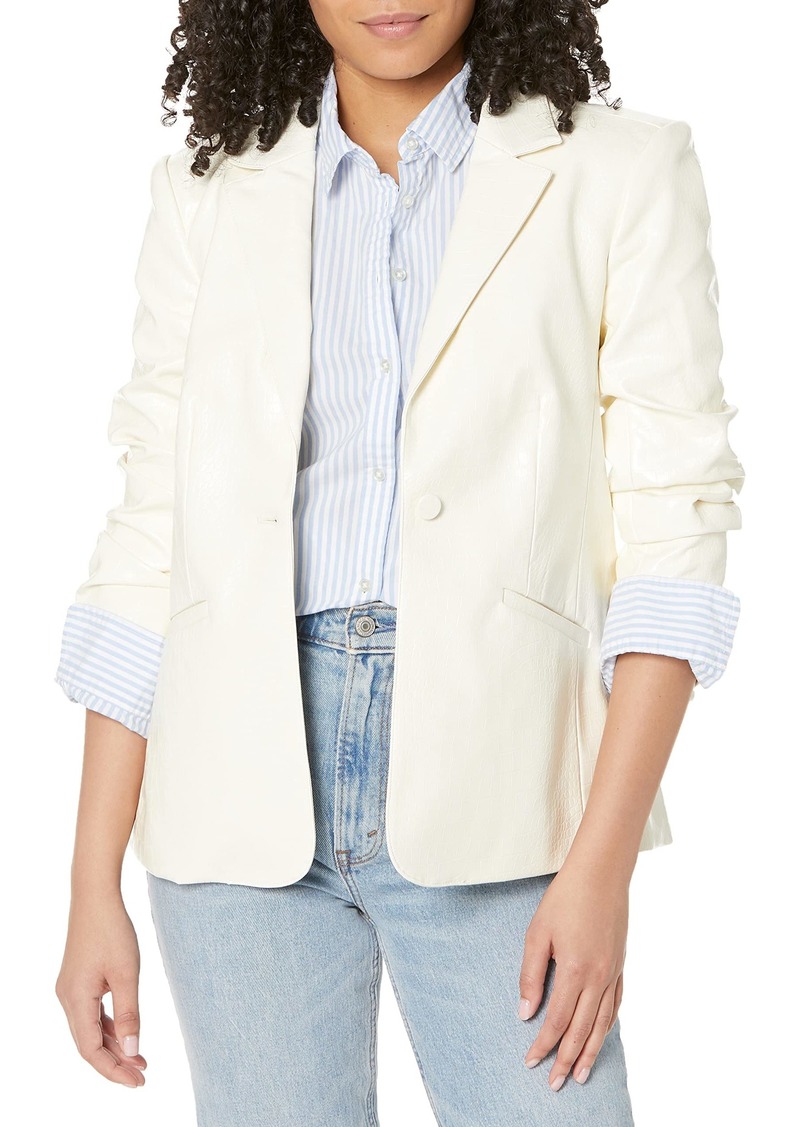 Cinq a Sept Women's Faux Croc Kylie Blazer