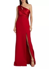 Cinq a Sept Delphine One-Shoulder Satin Gown