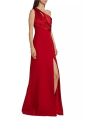 Cinq a Sept Delphine One-Shoulder Satin Gown