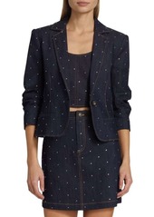 Cinq a Sept Ditsy Rhinestone Le Petit Khloe Blazer