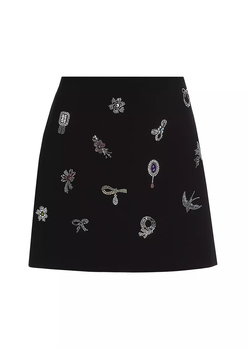 Cinq a Sept Doris Crystal-Embellished Miniskirt