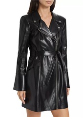 Cinq a Sept Evie Faux Leather Moto Minidress