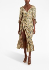 Cinq a Sept floral-print gathered-waist dress