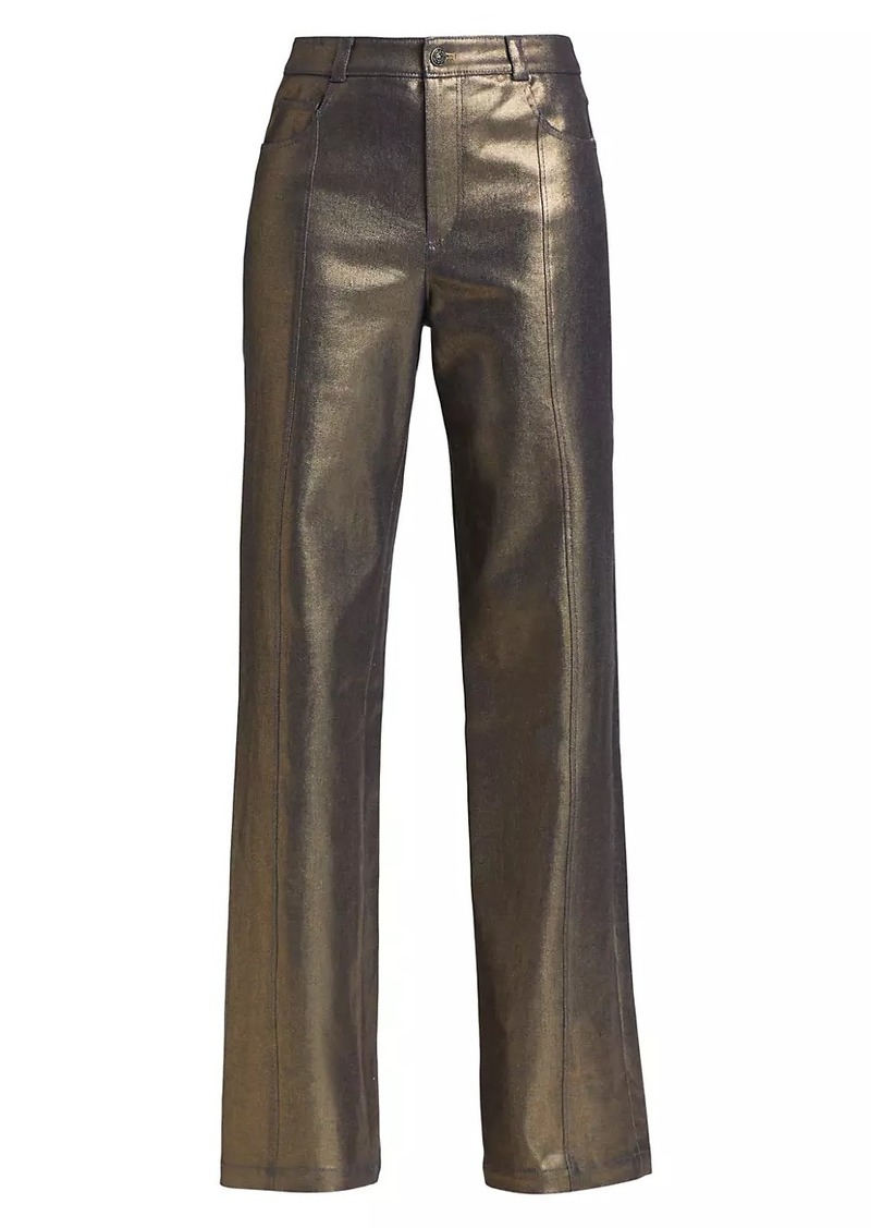 Cinq a Sept Francine Coated Straight Pants