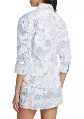 Cinq a Sept Garden Toile Scrunched Canyon Jacket