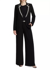 Cinq a Sept Genna Crystal-Embellished Wide-Leg Pants