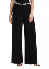 Cinq a Sept Genna Crystal-Embellished Wide-Leg Pants