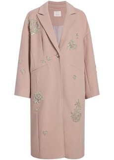Cinq a Sept Gravis rose-embellished coat