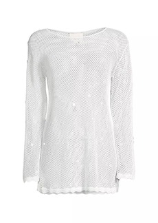 Cinq a Sept Greer Mesh Knit Sequin Tunic