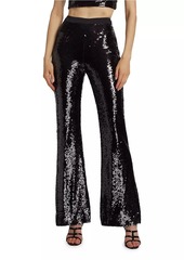 Cinq a Sept Holiday Amy Sequin Flared Pants