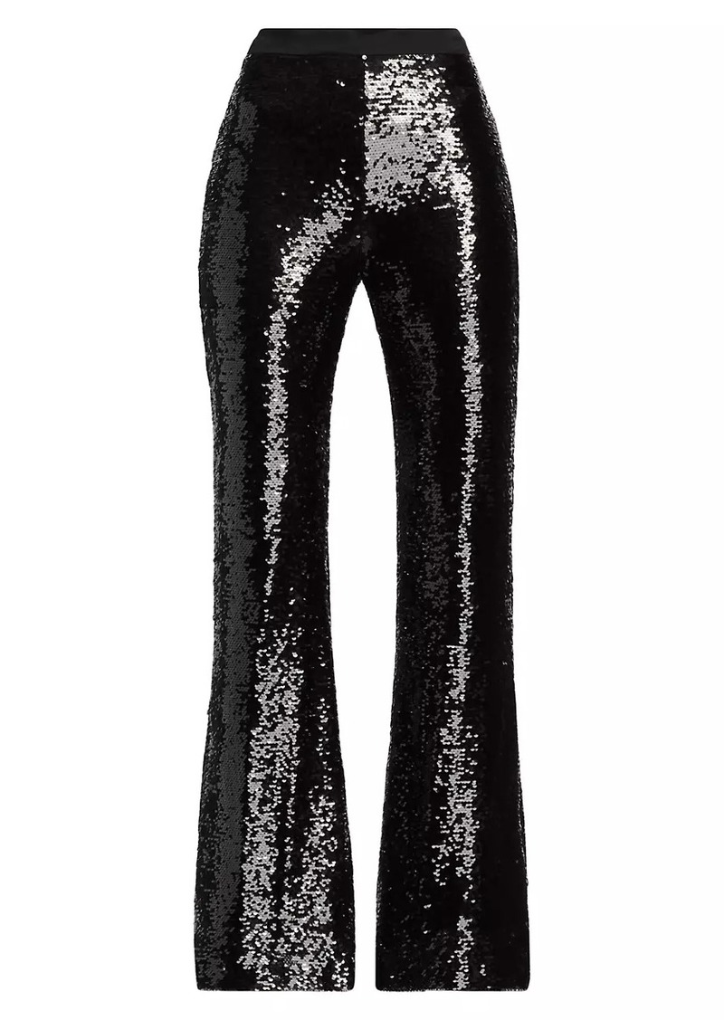 Cinq a Sept Holiday Amy Sequin Flared Pants