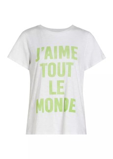 Cinq a Sept Jaime Tout Le Monde Graphic T-Shirt