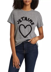 Cinq a Sept Je T'aime Heart Slub T-Shirt