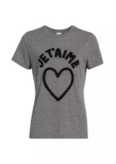 Cinq a Sept Je T'aime Heart Slub T-Shirt