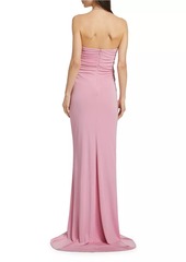 Cinq a Sept Jenna Strapless Ruffled Gown