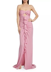 Cinq a Sept Jenna Strapless Ruffled Gown