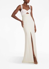 Cinq a Sept Julie sweetheart-neck side-slit gown