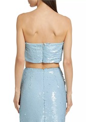 Cinq a Sept Jupiter Sequined Bandeau Top