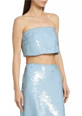 Cinq a Sept Jupiter Sequined Bandeau Top