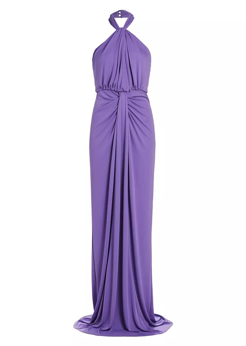 Cinq a Sept Kaily Jersey Halter Gown