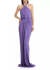 Cinq a Sept Kaily Jersey Halter Gown