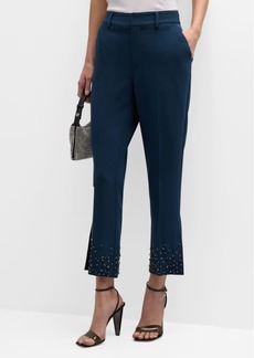 Cinq a Sept Kerry Rhinestone Crackle Cropped Pants