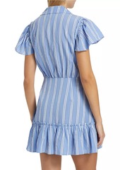 Cinq a Sept Lila Striped Wrap Minidress