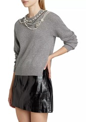 Cinq a Sept Lilliana Necklace Sweater