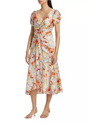 Cinq a Sept Linework Floral Walker Dress