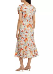 Cinq a Sept Linework Floral Walker Dress