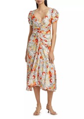 Cinq a Sept Linework Floral Walker Dress