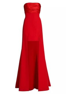 Cinq a Sept Lorella Strapless High-Low Gown