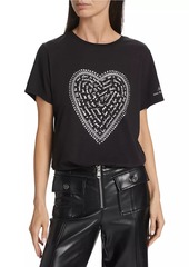 Cinq a Sept Love Letter Rhinestone T-Shirt