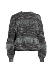 Cinq a Sept Melissa Feather-Trimmed Sweater
