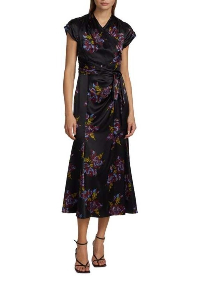 Cinq a Sept Neila Silk Midi-Dress