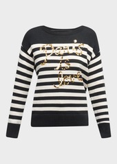 Cinq a Sept Paris Is Love Sequin French Terry Sweatshirt