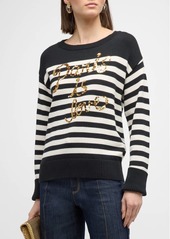 Cinq a Sept Paris Is Love Sequin French Terry Sweatshirt