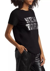 Cinq a Sept Paris New York Foiled T-Shirt