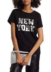 Cinq a Sept Paris New York Foiled T-Shirt