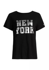 Cinq a Sept Paris New York Foiled T-Shirt