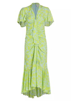 Cinq a Sept Peeta Graphic Floral Midi-Dress