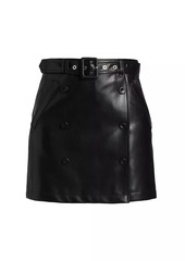 Cinq a Sept Quin Vegan Leather Miniskirt