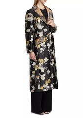 Cinq a Sept Rabia Floral-Beaded Single-Breasted Coat