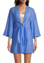 Cinq a Sept Ralpha Knotted Crinkle Cover-Up